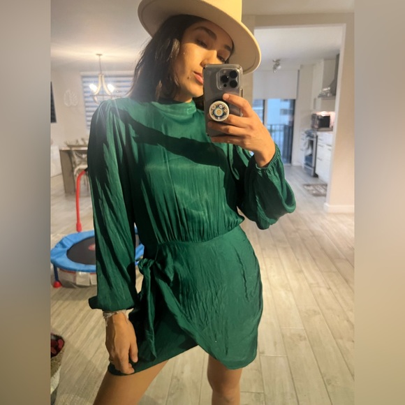Zara Dresses Zara Green Mini Dress Poshmark